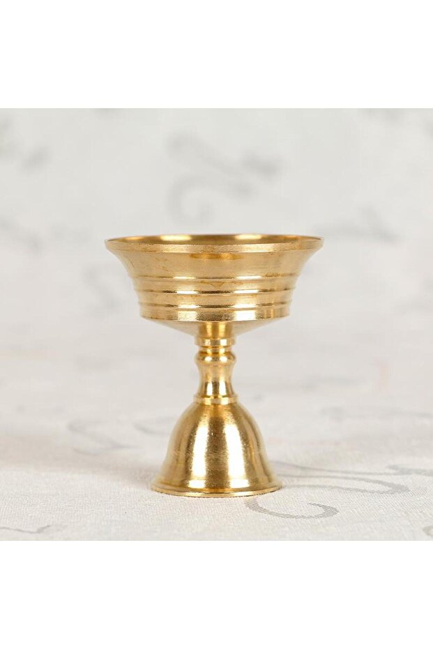 1PC-6cm 1PC Candle Holders Copper Butter Lamp Holder Long Lamp Candlestick Put Candle Copper Cup Hom