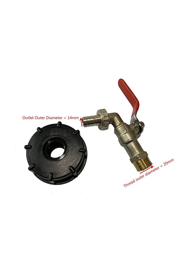 Other 1 S60x6 Coarse Thread IBC Tank Tap Connecter X 1/2'' 3/4'' Water Coupling Adapter 1000L Garden