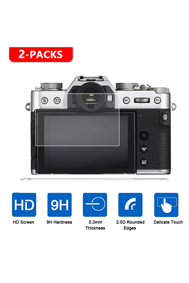 X-T10 2PCS Tempered Glass For Fujifilm X-T5 XT5 HD FULL Screen Protector X-T10/20/30 XT100 XF10 X-E3