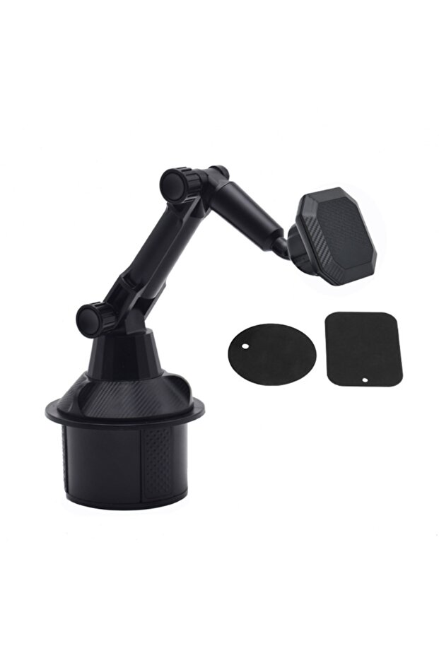 black N50 Magnetic Cup Holder Phone Mount Flexible Gooseneck Arm Car Cup Phone Holder Strong Magnets
