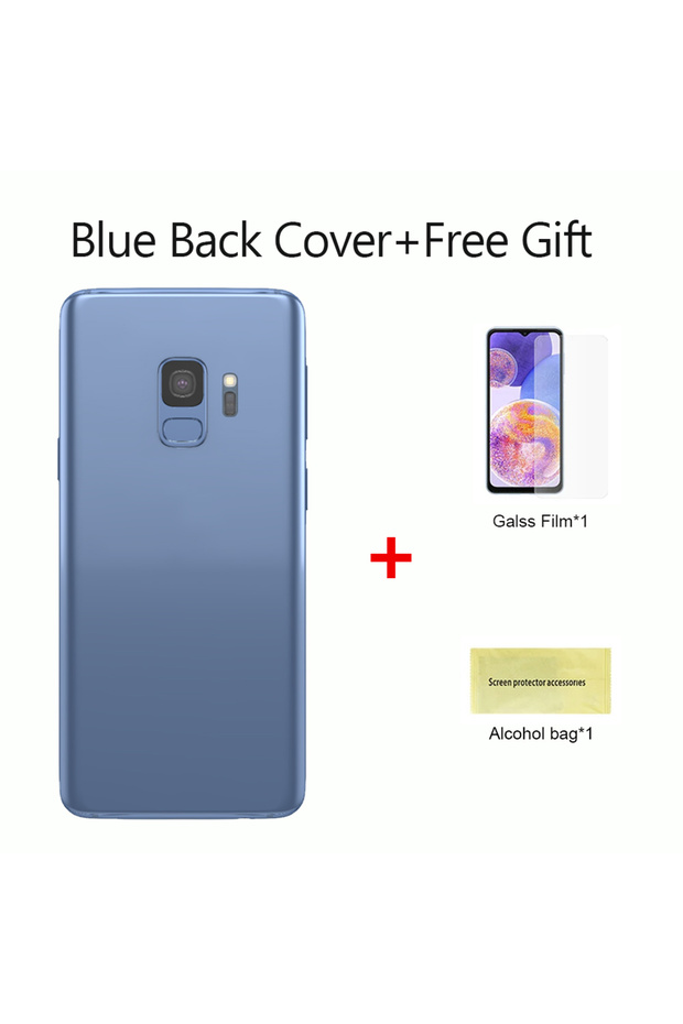 Blue back cover For Samsung Galaxy S9 Battery Back Cover 3D Glass Panel Rear Door Housing Case Camer