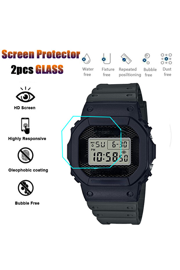 GW-B5600 2Pcs 9H Tempered Glass Screen Protector For GXW-56 GX-56 GMW-B5000 GM-5600 GW-5035 GW-5000