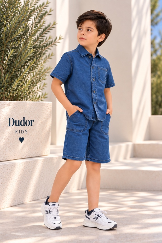 Boy's Blue Denim Suit