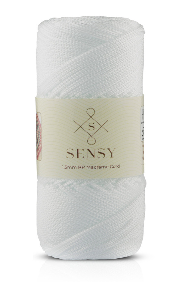 1.5 Mm - 100 gr Polyester Macrame Thread White 150 M Polyester Macrame Thread Suppla Rope And Bag Thread