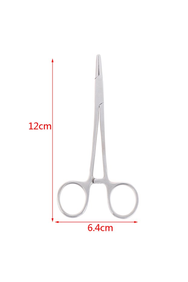 1pc as picture 12cm Stainless Steel Surgical Handle Needle Clamp Suture Needle Holder Forceps For Li