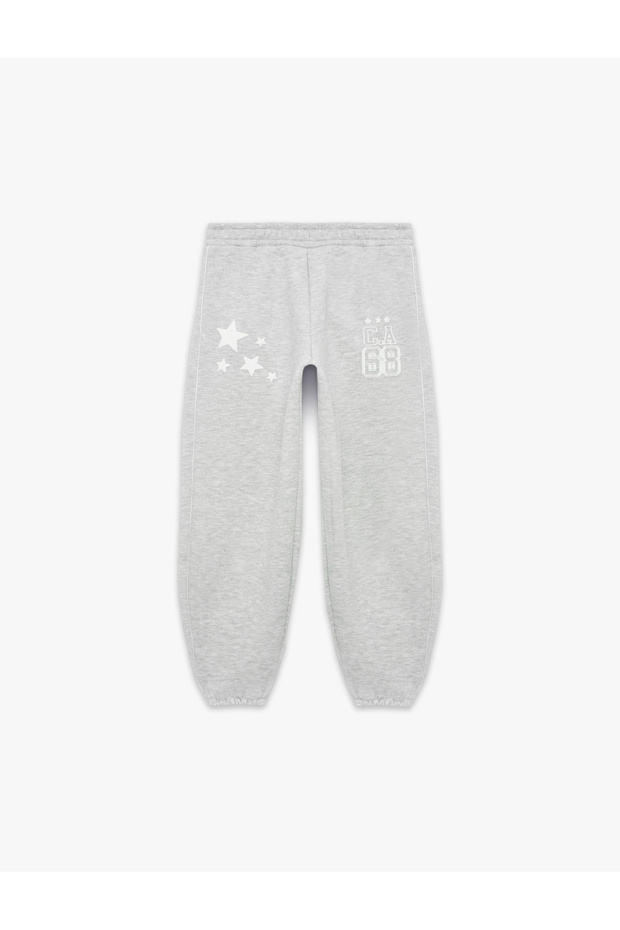 Three-Threaded, Ribbed, Star Printed Sweatpants