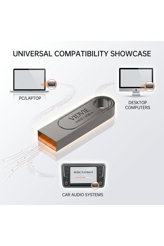 64GB Metal USB Flash Drive, USB 2.0/3.0 Portable Memory Stick for File Storage and Data Transfer, Gray