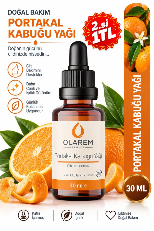 Orange Peel Oil Essential Oil 30 ml Glass Dropper Bottle