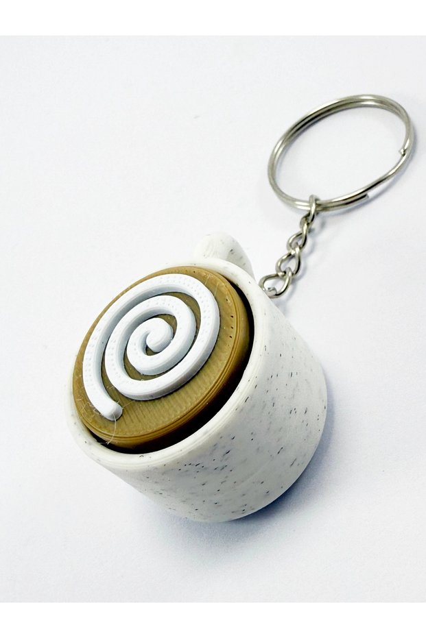 3D Coffee Cup Clicker Keychain, Gift Bag Ornament