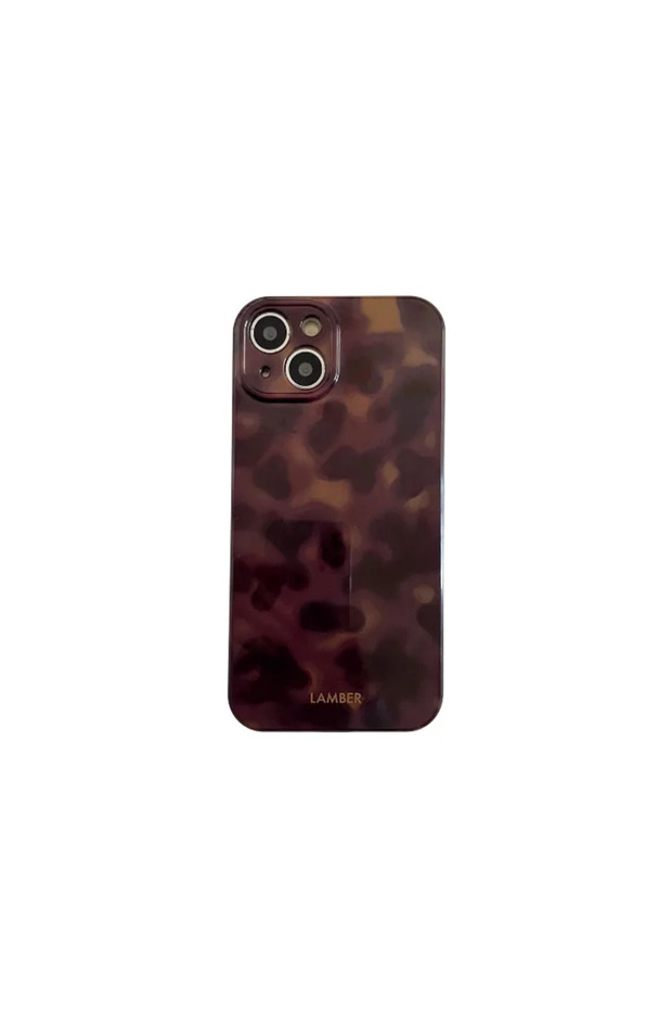 TPU For iPhone 12 Dark Brown Retro Brown Amber Pattern Phone Cover Case for iPhone 16 15 14 13 12 11