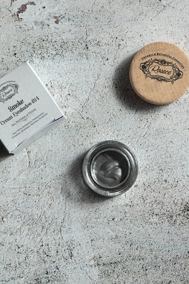 Smoke Cream Eyeshadow |   Black-Silver Shimmering Natural Eyeshadow 7 ml
