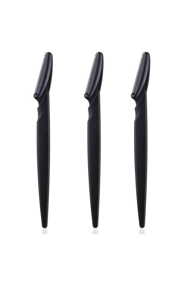 A0049-3pcs Black 3/10Pcs Eye Brow Epilation Hair Removal Cutters Safety Knife Makeup Scraper Eyebro