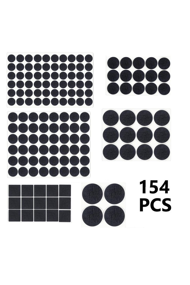 1 Pc 154PCS 154PCS Felt Chair Leg Pads 5mm Thick Floor Scratch Protector Mat Mute Non-slip Self Adhe