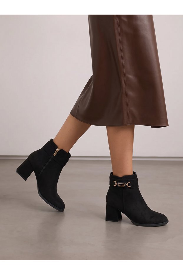 Astra Aria Women's Heeled Boots 00121862 Black Suede