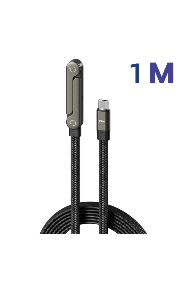 1m black 240W 2 in 1 USB C to USB C Fast Charging Foldable Bracket Data Cable Type C Desktop Holder