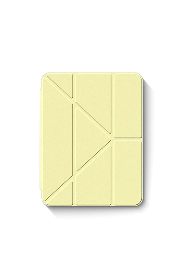 iPad 7 8 9th 10.2 YZ-YKL Lemon Yellow 3+Y-fold Flip Clear Cover For iPad Air 4 5 6 7 11 For Air 2 9.
