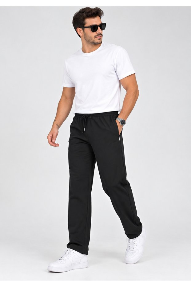 Black Men's Comfortable Fit Sweatpants