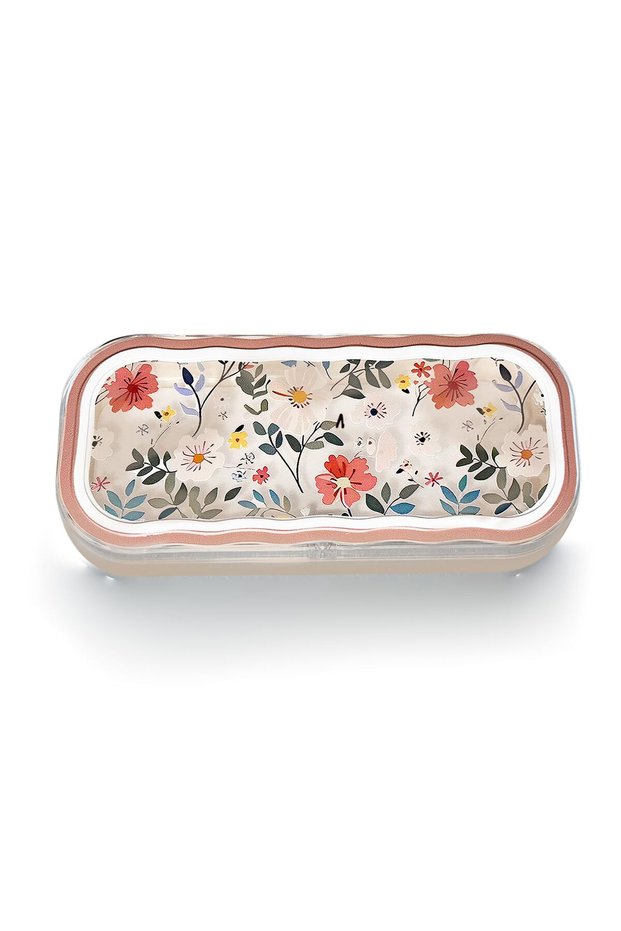 01 Minimalist Floral Bow Wavy Eyeglass Case,Creative Personalized Glasses Storage Box, Butterfly Kit