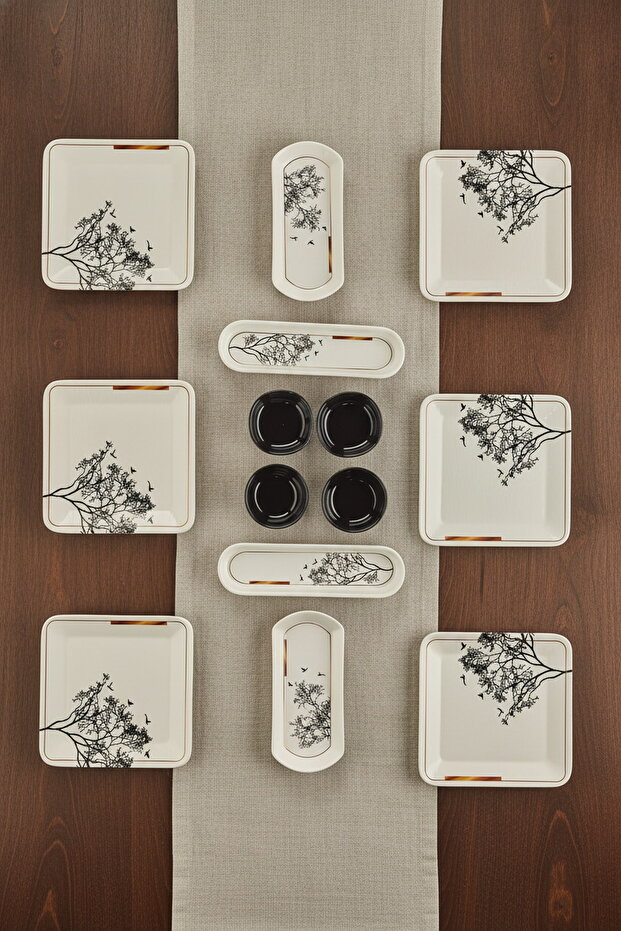 Wishing Tree 14 Piece Luxury Breakfast Set for 6 People, Set
