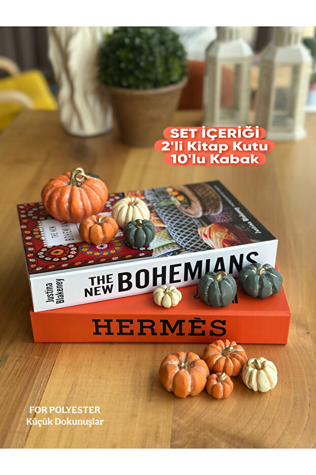 Bookcase+Pumpkin Set Bookshelf/ Coffee Table Top/ Shelf Combination/Home-Office Decor/Decoration