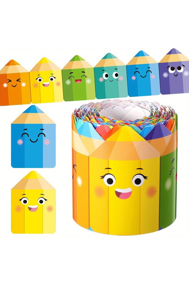 1roll Style A Self-Adhesive Bulletin Board Border with Expressive Eyes, Nose, Mouth Classroom Bullet
