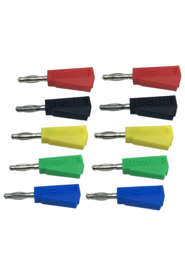5 colors x 2 10PCS 4MM Banana Plug Copper Nickel Plated Soldering Electrical Connector DIY Tools