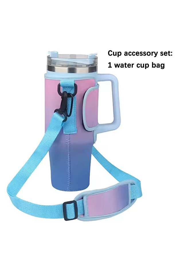 purple 1PC Water Bottle Carrier Bag Compatible with LargeTumbler with Handle, Water Bottle Holder wi