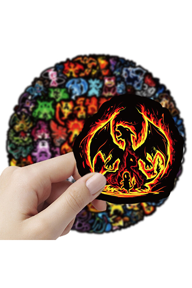 60PCS 60Pcs Neon Pokemon Graffiti Stickers Anime Decorative Laptop Skateboard Phone Waterproof Cool