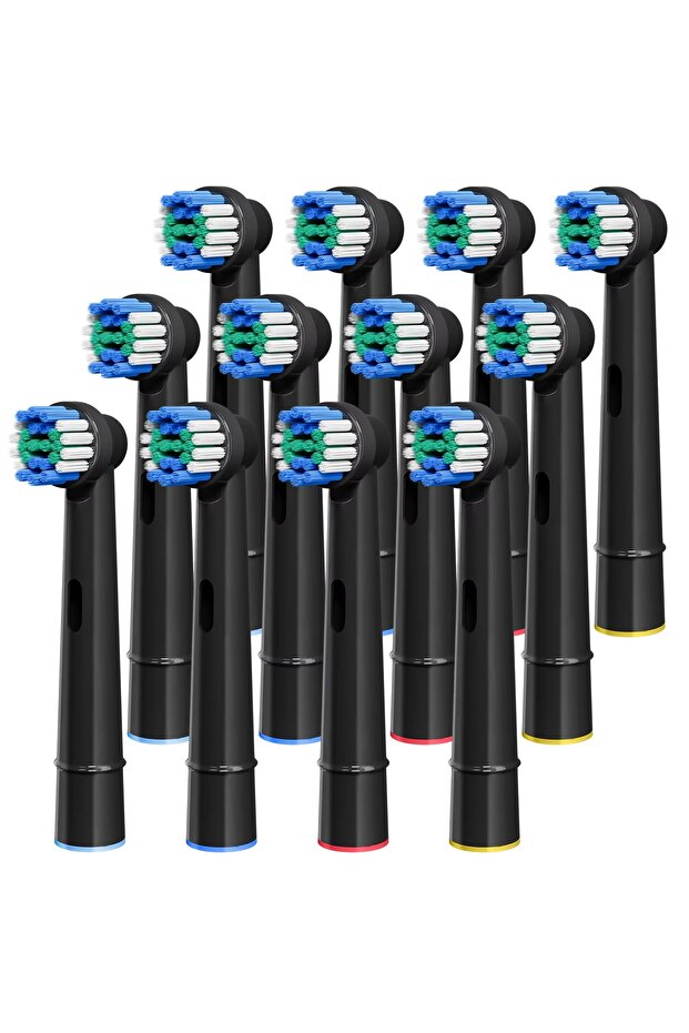 Black-12 Pcs Replacement Toothbrush Heads Compatible with Oral B Braun Professional Electric Brush H