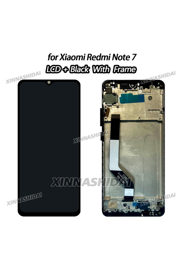 Black With Frame 6.3" Super Quality For Redmi Note 7 LCD M1901F7G M1901F7H M1901F7I Display Screen T