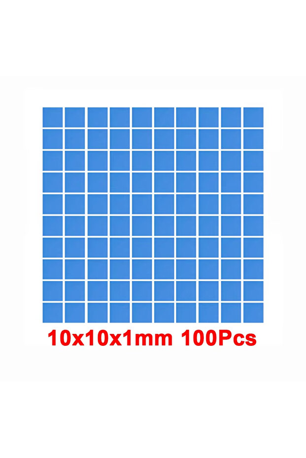 10x10x1.0mm x 100Pcs RGEEK 6W/M.K GPU CPU Heat Sink 100mm*100mm Cooling Conductive Silicone Pad Heat