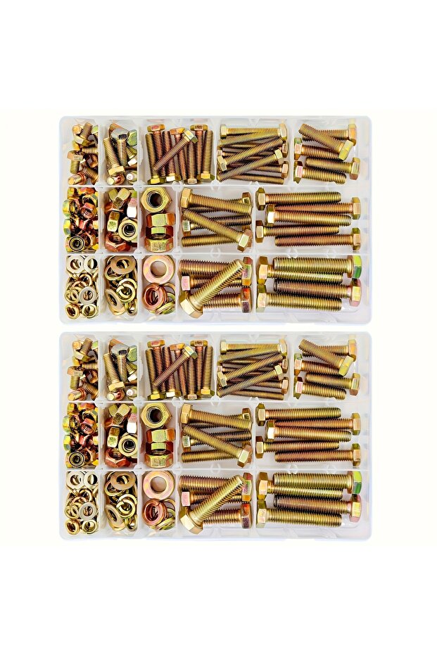 236pcs M6 M8 M10 Heavy Duty Bolts And Nuts Assortment Kit Grade 8.8 Alloy Steel Hex Screws Nuts & Wa