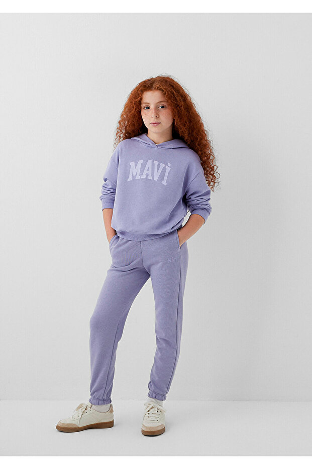 Logo Printed Purple Sweatpants 7010041-70557