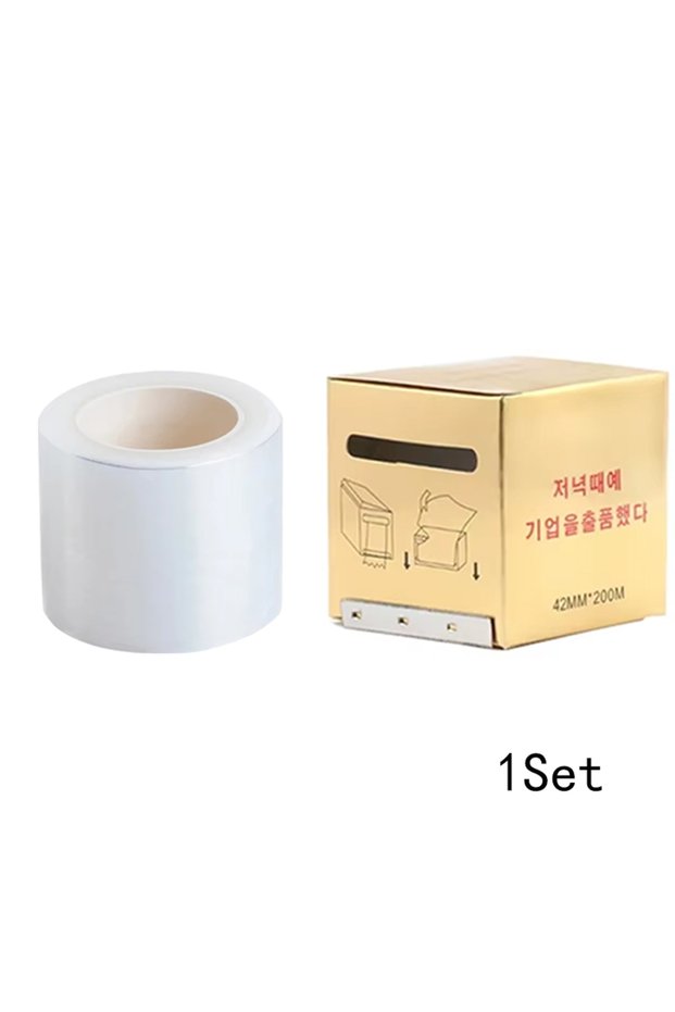 DUTRIEUX 1 Set 4cm 200m Transparent Makeup Film Lip Eyebrow Tattoo Wrap Cover Eyelash Extension Glue
