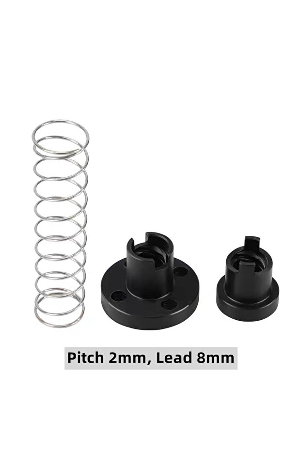 P2 L8 POM T8 Anti-backlash Lead Screw Brass/POM Spring Nut Elimination Gap Lead 2mm/4mm/8mm for CNC