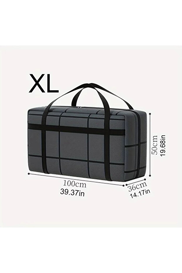 180L 100x36x50CM Portable Large Capacity Folding Clothing Storage Bag Hand-Held Duffel Bag Double Zi