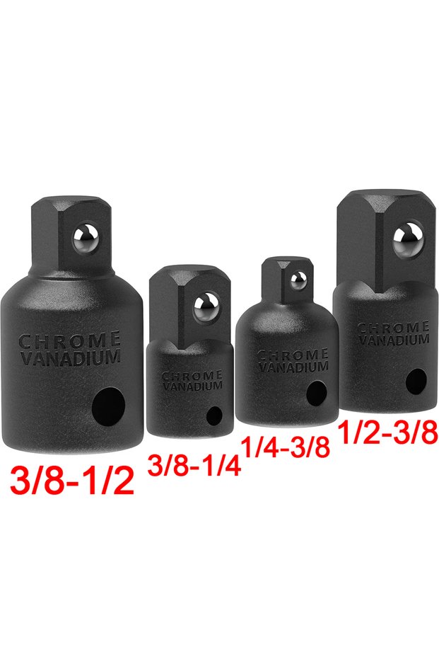 4PCS impact Socket Adapter and Reducer Set, 1/4", 3/8", 1/2", 3/4" Chrome Vanadium Steel impact Ratc