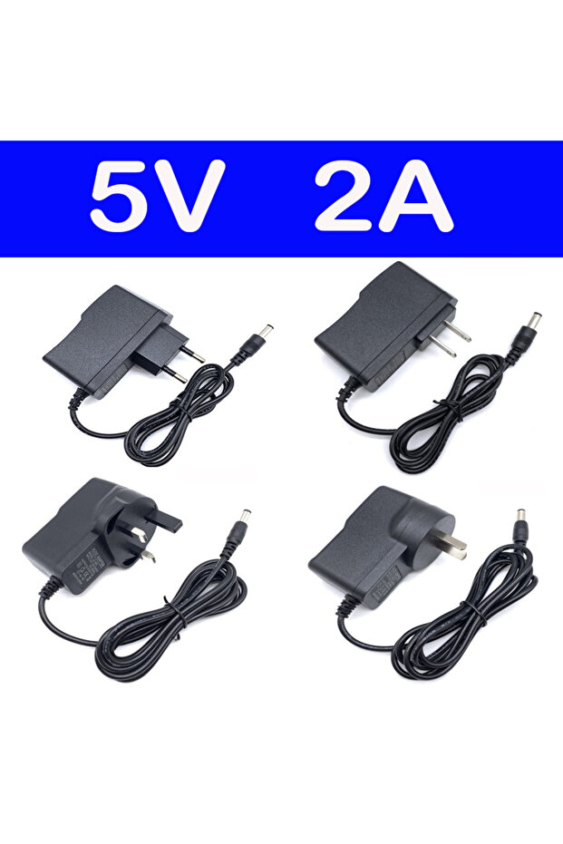 EU 1PCS New DC 5V 2A Converter Adapter AC 100V-240V 5V2A 2000mA Power Supply EU US UK AU Plug For T9