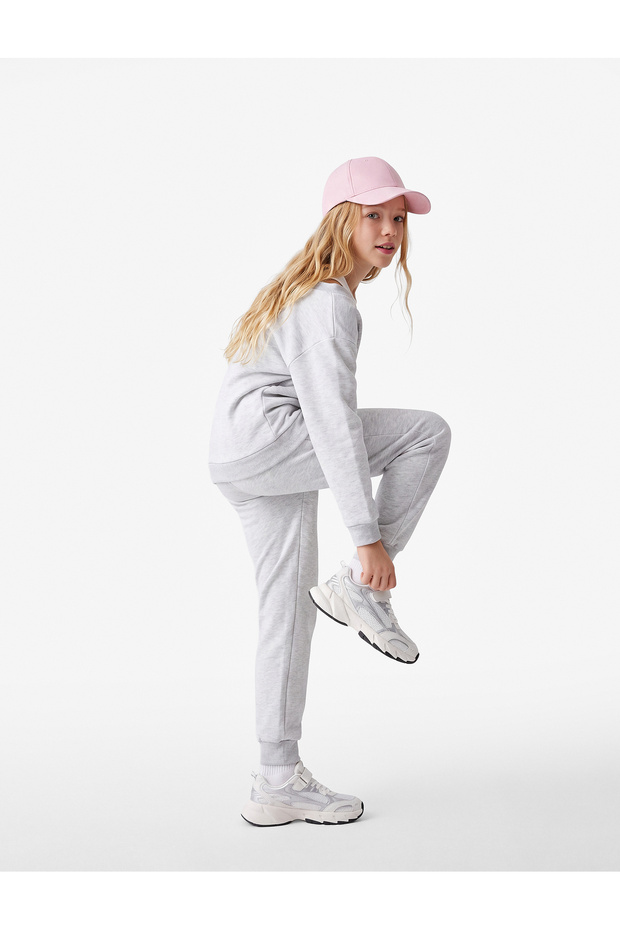 Basic Jogger School Sweatpants with Raised Pockets