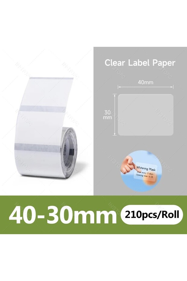 Transparent 40x30mm Original Niimbot B21/B1/B3S/B31 White Transparent Label Sticker Big Size Self-ad