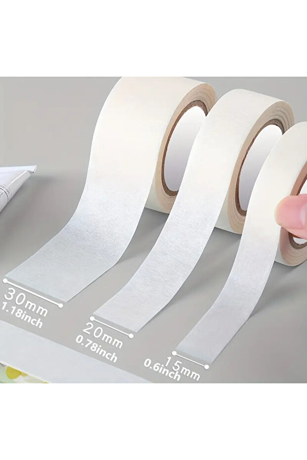 3pcs 3-Roll Premium Watercolor Masking Tape – Acid-Free, Medium Tack, 3 Widths (1.5/2/3cm) for Artis