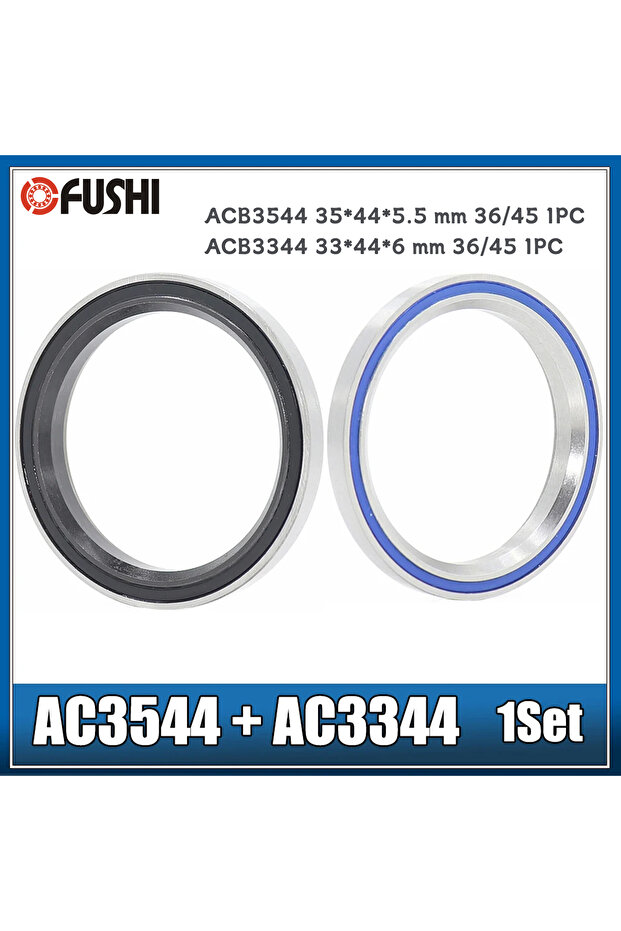 2PCS AC3544 AC3344 2Pcs ACB3544 ACB3344 Bike Headset Bearings 35*44*5.5 mm 33*44*6 mm 36/45 Degree