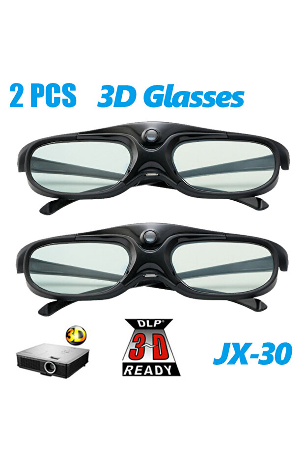 2PCS Black 2PCS 3D Glasses Active Shutter 96-144HZ for BenQ Acer X118H P1502 X1123H H6517ABD H65108D