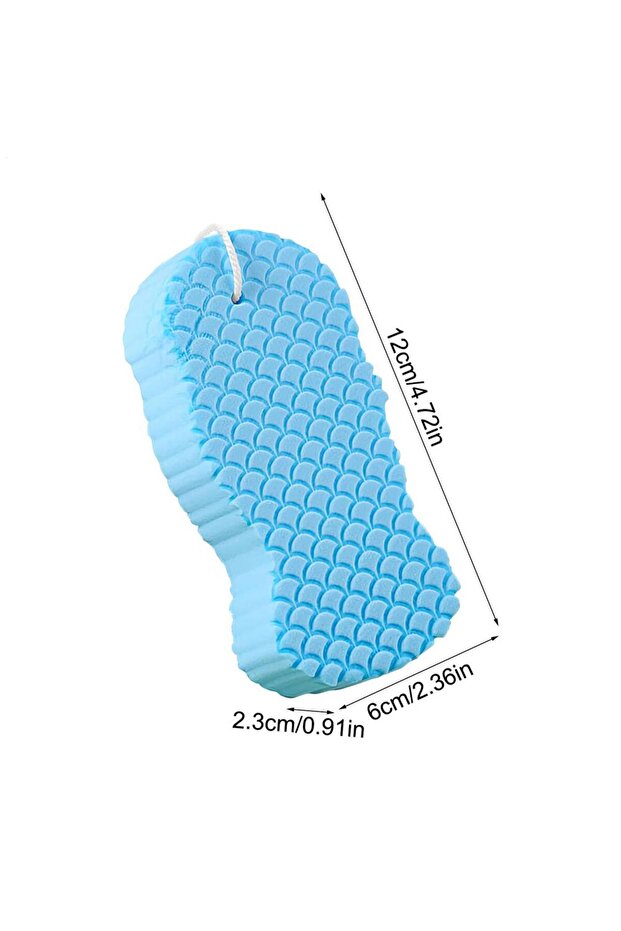 1PC Blue Bath Sponge Exfoliating Bath Scrubbing Sponges Body Washcloth Skin Scrubber Relax Exfoliat