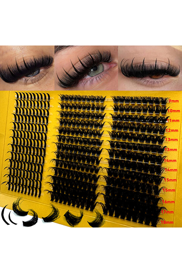 MIX C 1 Lash Clusters 80D 100D Lashes Spikes Eyelash Clusters Volume Individual Lashes DIY Spiky Las