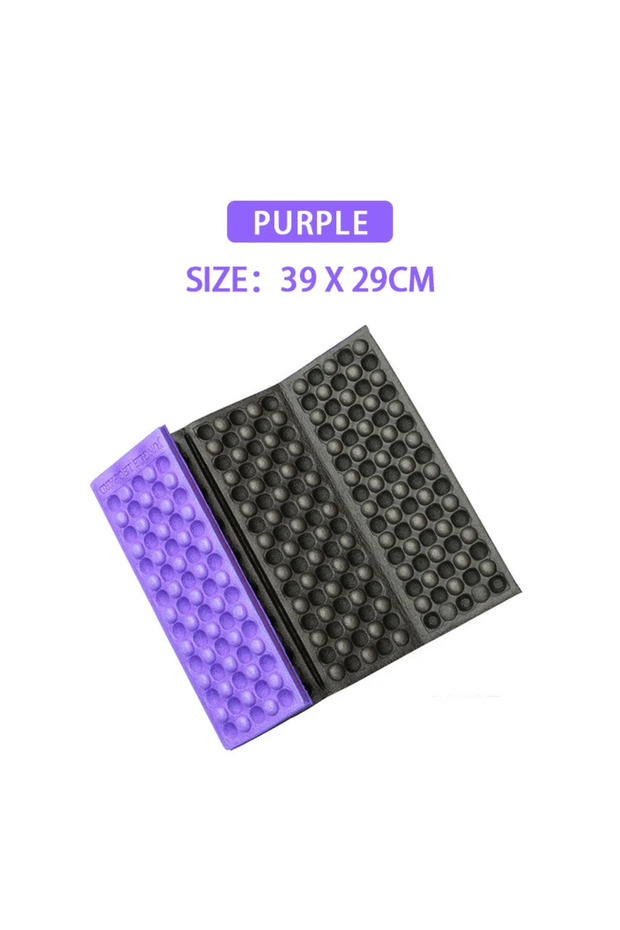 PURPLE Honeycomb Massage Mat 6-Fold XPE Cushion Outdoor Hiking Camping Training Park Foldable Pillow