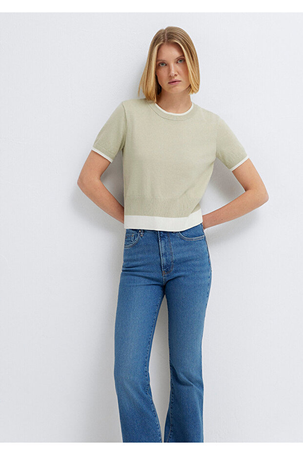 Wool Blend Green Knitwear Slim Fit 1710847-71677