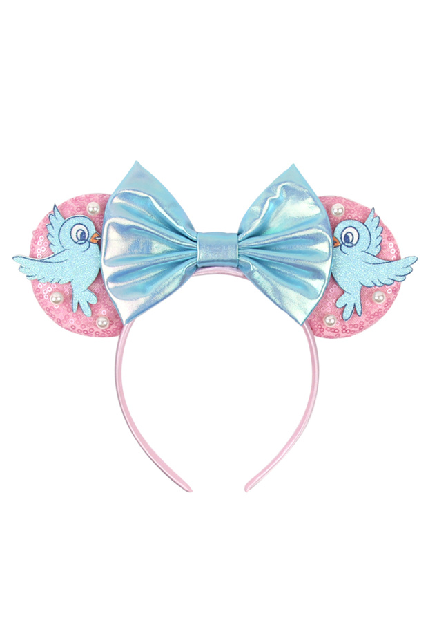 TDMQ181-2 Newest Cartoon Mouse Ear Headband Sequin Bows Girl Adult Kid Halloween DIY Party Cosplay H