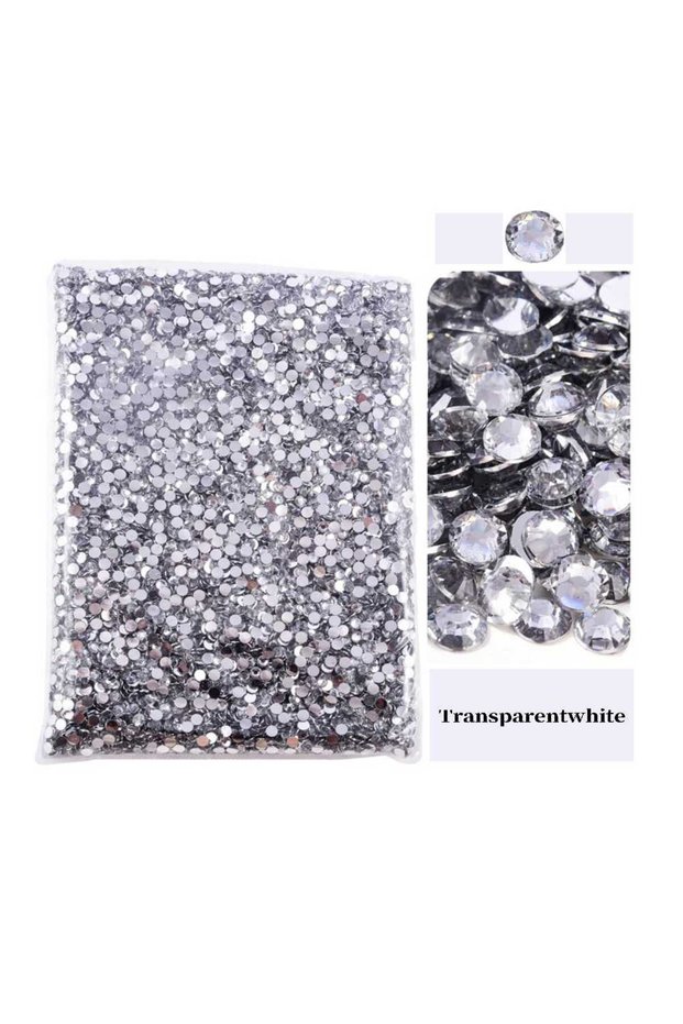 3mm transparent white 5000/10000pcs Non Hot Fix Rhinestones 2/3/4mm Resin Flatback Crystal Rhineston