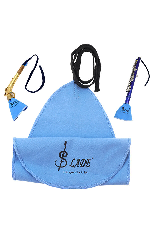 as show Artificial Faux Suede Inner Chamber Mini Cleaning Cloth for Sax/Flute/Clarinet Wind Instrume